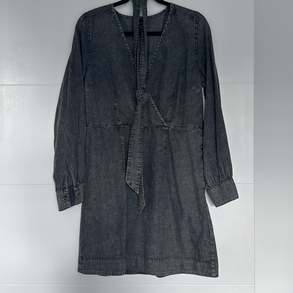 WHO WHAT WEAR dark denim dress